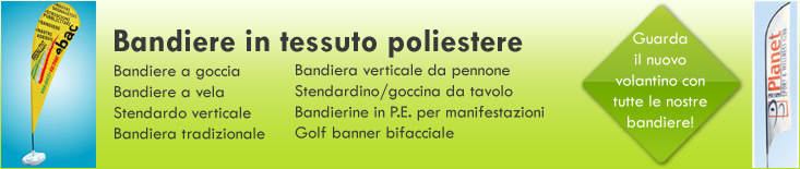 Bandiere in tessuto poliestere