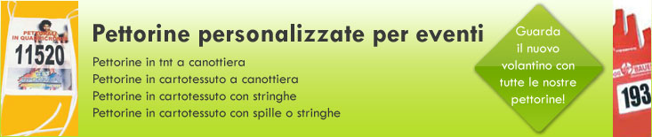 Pettorine personalizzate per eventi